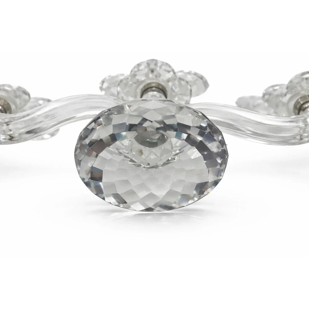SORELLE Crystal Lotus Candle Holders Set Of 3 Convertible Candelabra Candlestick